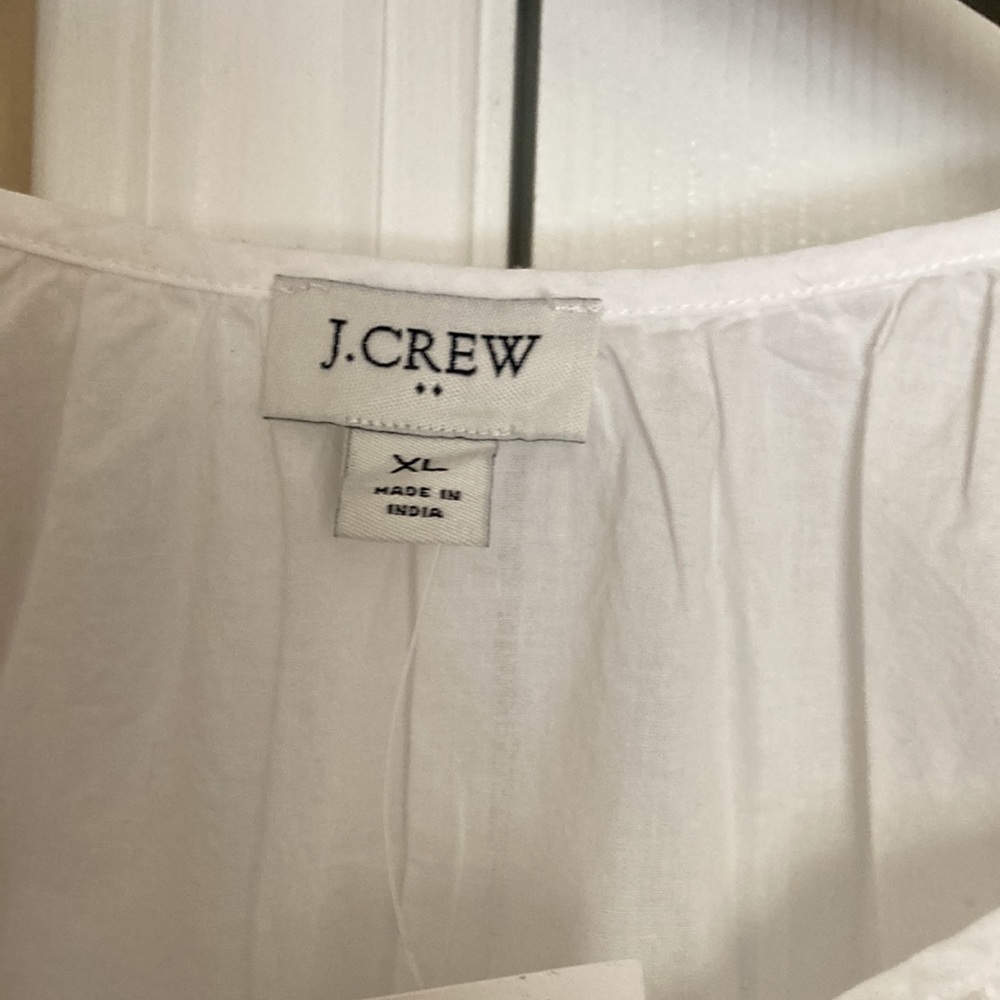 JCrew Factory raglan cotton popover with embroidery - Picture 3 of 6